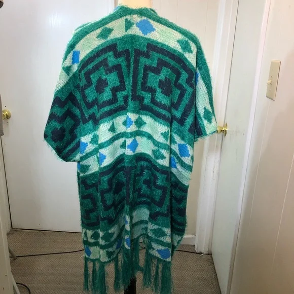 Free People☀️Diamond back kimono in green - Picture 8 of 11